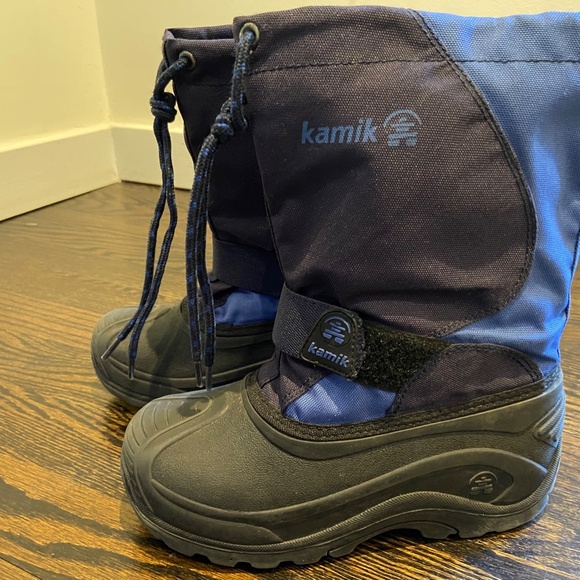 Kamik Blue Waterproof Snowboots kids size 2 - Picture 5 of 5